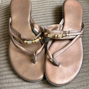 Italian shoemaker made in Italy flip-flops with beads size 7